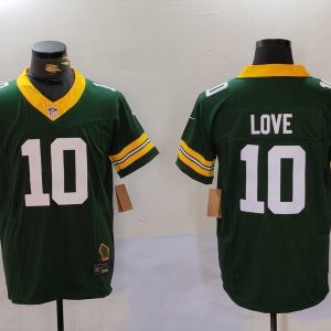 Men's Green Bay Packers Packers #10 Jordan Love Green 2024 F.U.S.E. Vapor Untouchable Limited Jersey