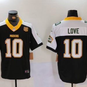 Men's Green Bay Packers Packers #10 Love Black  2023 F.U.S.E Vapor Untouchable Limited Jerse