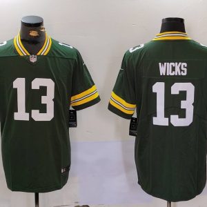Men's Green Bay Packers Packers #13 Wicks Green Vapor Untouchable Limited Jersey