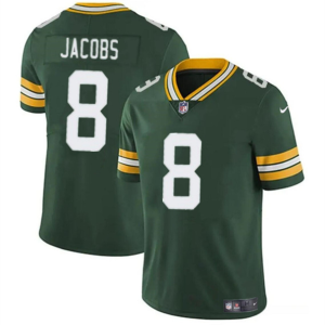 Men's Green Bay Packers Packers #8 Josh Jacobs Green Vapor Limited Stitched Jersey