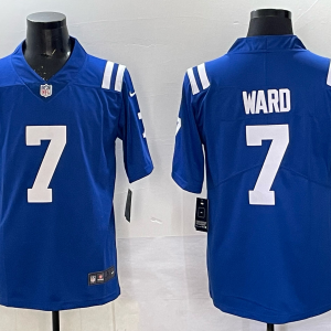 Men's Indianapolis Colts #7 Ward Blue Vapor Untouchable Limited Jersey