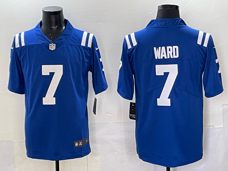 Men's Indianapolis Colts #7 Ward Blue Vapor Untouchable Limited Jersey