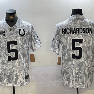 Men's Indianapolis Colts #5 Anthony Richardson Arctic Camo 2024 F.U.S.E. Salute to Service Jersey