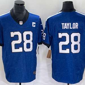 Men's Indianapolis Colts #28 Taylor Royal 2023 F.U.S.E. Indiana Nights Limited Jersey