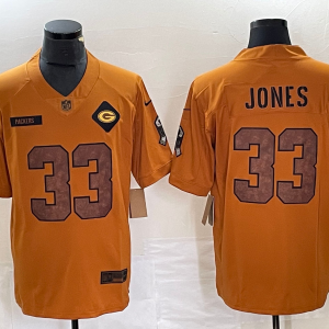 Men's Detroit Lions #33 Jones 2023 Brown Salute To Service Limited Jersey