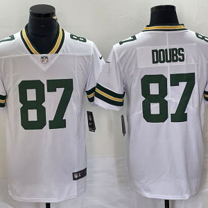 Men's Green Bay Packers Packers #87 Doubs White 2021 NFL Draft Vapor Untouchable Limited Jersey