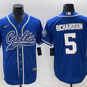 MLB Indianapolis Colts #5 Anthony Richardson Royal Stitched Baseball Jersey