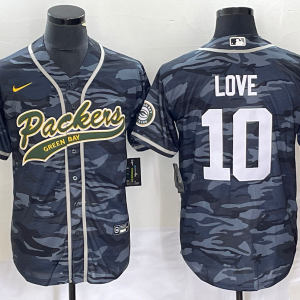 Men's Green Bay Packers Packers #10 Love Camo With Patch Cool Base Stitched Jersey