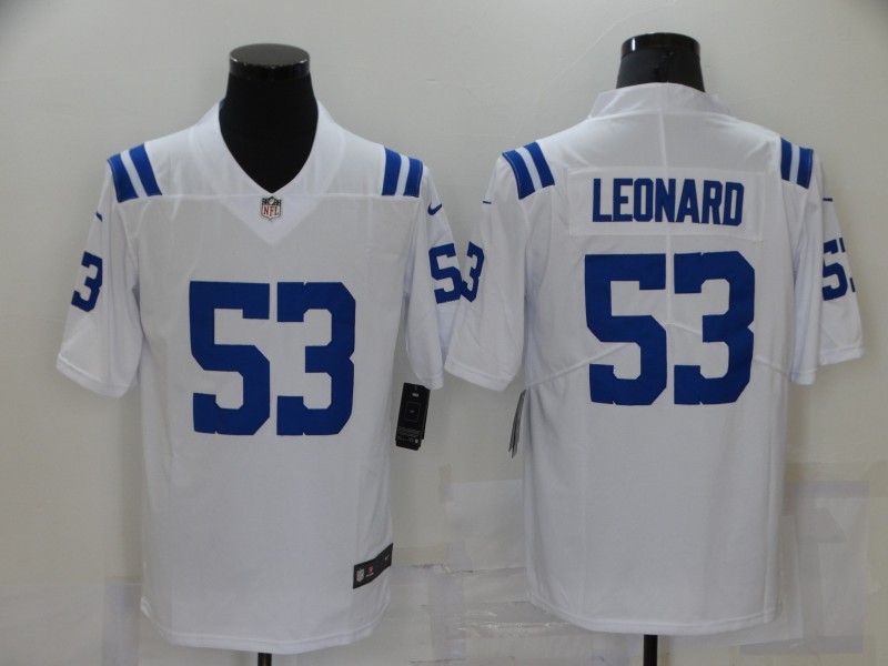 Men's Indianapolis Colts #53 Darius Leonard White Vapor Untouchable Limited Stitched Jersey