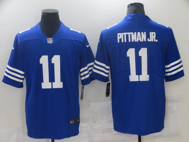 Men's Indianapolis Colts #11 Pittman Jr. Royal Blue Vapor Untouchable Limited Jersey