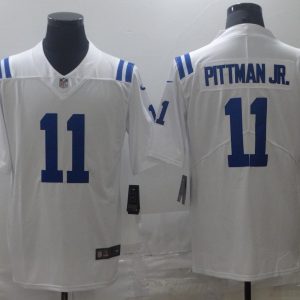 Men's Indianapolis Colts #11 Pittman Jr. White Vapor Untouchable Limited Jersey