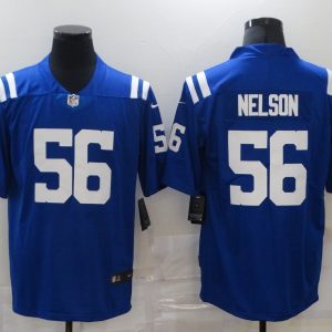 Men's Indianapolis Colts #56 Nelson Royal Blue Vapor Untouchable Limited Jersey