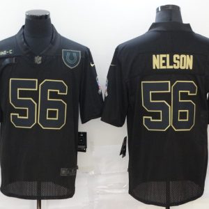 Men's Indianapolis Colts #56 Quenton Nelson 2020 Black Salute To Service Limited Jersey