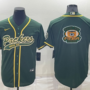 Men's Green Bay Packers Packers Blank Green Baseball Nike Jersey