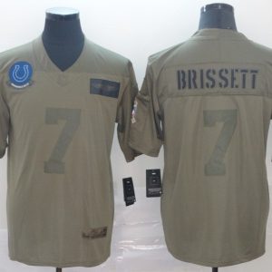 Nike Colts #7 Jacoby Brissett Olive 2019 Salute To Service Limited Men Jersey