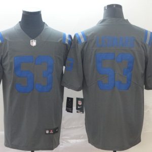 Nike Colts #53 Darius Leonard Grey Inverted Legend Men Jersey