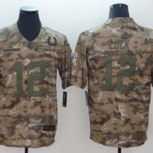 2018 NFL Men's Nike Indianapolis Colts #12 Luck Salute To Service Jersey