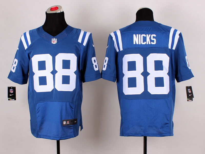 Nike Indianapolis Colts #88 Nicks Blue Elite Jersey