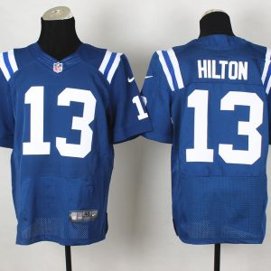 Nike Indianapolis Colts #13 Hilton Blue Elite Jersey