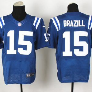 Nike Indianapolis Colts #15 Brazill Blue Elite Jersey