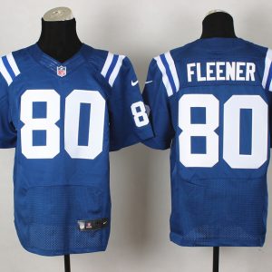Nike Indianapolis Colts #80 Fleener Blue Elite Jersey