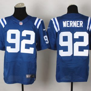 Nike Indianapolis Colts #92 Werner Blue Elite Jersey
