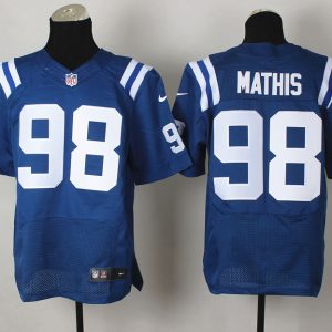 Nike Indianapolis Colts #98 Mathis Blue Elite Jersey