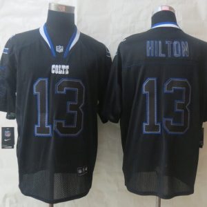 New Nike Indianapolis Colts 13 Hilton Lights Out Black Elite Jerseys