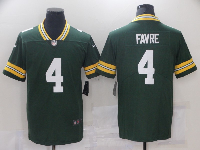 Men's Green Bay Packers Packers #4 Favre Green 2021 NFL Draft Vapor Untouchable Limited Jersey