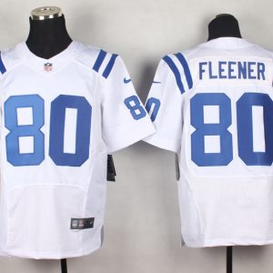 Nike Indianapolis Colts #80 Fleener White Elite Jersey