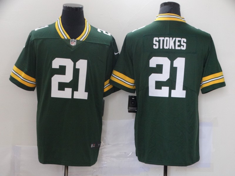 Men's Green Bay Packers Packers #21 Eric Stokes Green 2021 NFL Draft Vapor Untouchable Limited Jersey