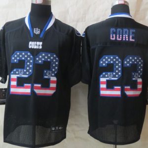 2014 New Nike Indianapolis Colts 23 Gore USA Flag Fashion Black Elite Jerseys