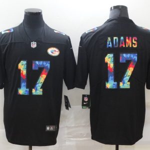 Men's Green Bay Packers #17 Davante Adams 2020 Black Crucial Catch Limited Jersey