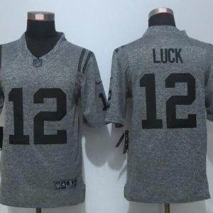 NFL Indianapolis Colts #12 Luck Gray Limited New Jersey