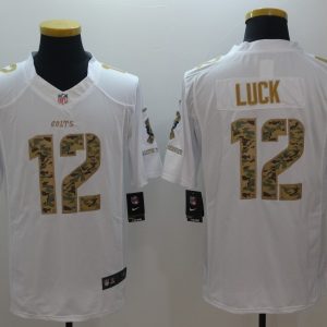 Nike Indianapolis Colts #12 Luck Salute To Service White Jersey