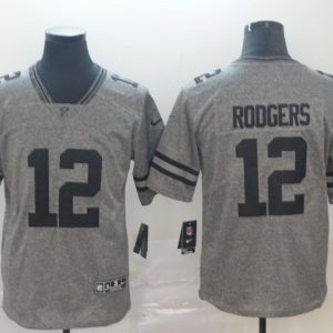 Nike Packers #12 Aaron Rodgers Gray Gridiron Vapor Limited Men Jersey