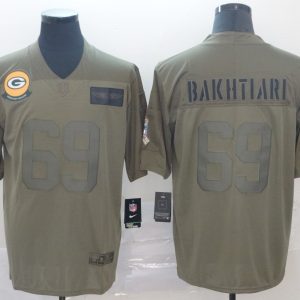 Nike Packers #69 David Bakhtiari 2019 Olive Salute To Service Limited Men Jersey