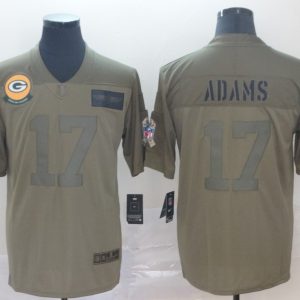 Nike Packers #17 Davante Adams 2019 Olive Salute To Service Limited Men Jersey
