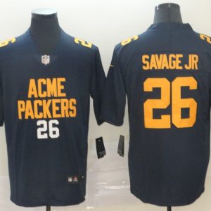 NFL Packers #26 Darnell Savage JR City Edition Navy Jersey