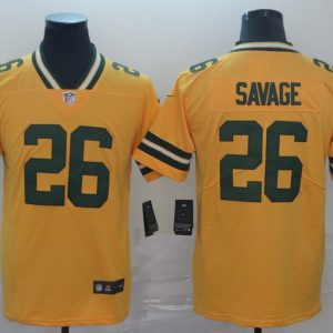 Nike Packers #26 Darnell Savage Jr. Gold Inverted Legend Men Jersey
