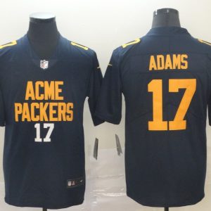 NFL Packers #17 Davante Adams City Edition Navy Jersey