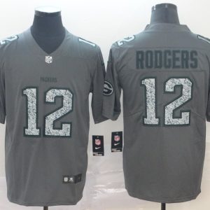 Nike Packers #12 Aaron Rodgers Gray Static Vapor Untouchable Limited Men Jersey