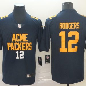 NFL Packers #12 Aaron Rodgers City Edition Navy Jersey