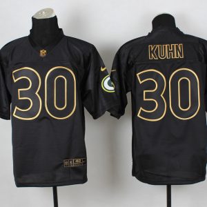 2014 Green Bay Packers #30 Kuhn PRO Gold Lettering Fashion Jersey