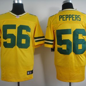Nike Green Bay Packers #56 Peppers Yellow Elite Jersey