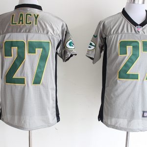 Nike Green Bay Packers Packers #27 Lacy Grey Shadow Elite Jersey