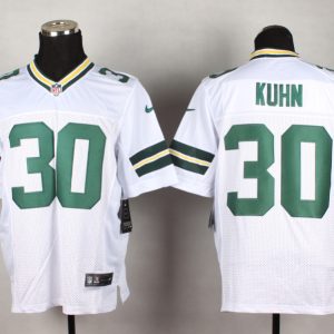 Nike Green Bay Packers Packers #30 Kuhn White Elite Jersey