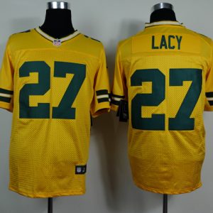 Nike Green Bay Packers #27 Lacy Yellow Elite Jersey