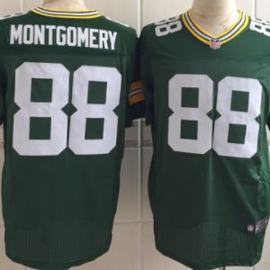 Nike Green Bay Packers Packers #88 Montgomery Green Elite Jersey