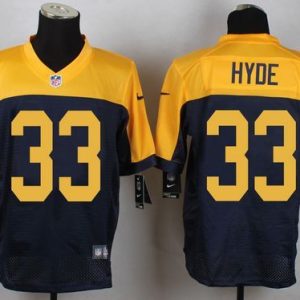 Nike Green Bay Packers Packers #33 Hyde Yellow Blue Elite Jersey